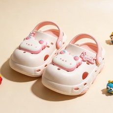 夏季戶外兒童涼拖鞋女童軟底eva童拖鞋男寶寶洗澡室內小熊洞洞鞋