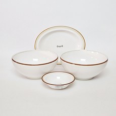 [포트메리온 매장] 시라쿠스 메이플 코지라인 2인 면기 세트 4p, 1세트, 면기2,찬기1,타원접시1, 코지레드