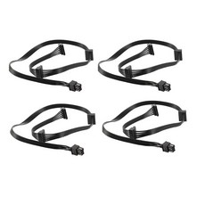 호환용 4 Pcs 6 핀 3 피스 SATA 드라이버 전원 공급 장치 케이블 EVGA Supernova 650 750 850 1000 1600 2000 G2 G3 P2 T2 GS, 1개, 검은색