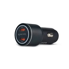 RONERVER PE023 60W 雙孔PD車用充電器, Black