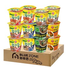 OTTOGI 不倒翁 杯麵 6種口味 12入 (辣味*2 + 烏龍麵口味*2 + 越南河粉口味*2 + 泰式炒河粉口味*2 + 辣燉雞口味*2 + 玫瑰醬口味*2), 12個