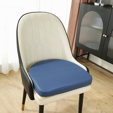 의자 높이 보조 쿠션 U자형 착석 보조 방석 두툼한 키높이 방석, 다크 블루 얇은 5cm
