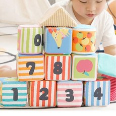 헝겊 블록 동물 학습교구 소근육 촉각 쌓기 돌아기 감각발달완구 유아