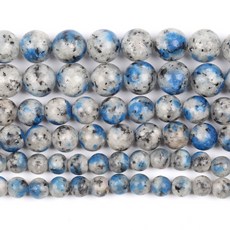 6mm-10mm 천연 K2 스톤 라운드 비즈 쥬얼리 액세서리 만들기 Diy 팔찌 목걸이 15