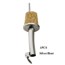 커버가 있는 1/3PCS 금속 Barware 나무 코르크 와인 푸어러 병 마개 오일 디스펜서