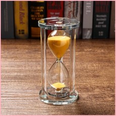 創意3D流沙畫動態立體沙漏解壓藝術玻璃液體擺件 客廳裝飾禮物, 黃色十五分鐘