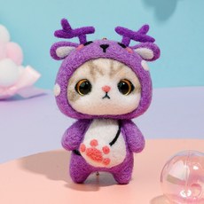 Jiwuo 바늘 Felting 키트 펠트 동물 양모 Felting DIY 키트 도구로 초보자를위한 수제 DIY 재료 바늘 Felting 키트, 31-B, 1개