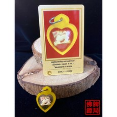 龍普宏 XY材質 神獸 醒 第一期 附DD-PRA保證卡 佛牌鏢局 吊墜, 黃色防水殼