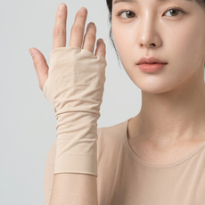 피너클럭스 여성 골프 손등토시 자외선차단 여름 쿨 손등장갑 손등가리개, 1개, 오른손-스킨