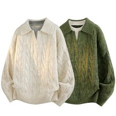 2025秋冬新款純色開衫毛衣美式復古休閑慵懶風V領針織外套男