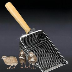 캣 찌꺼기 고양이 모래 똥치우는 스쿱 처리 소형 간편한 똥 제거 반려묘 변기통, 1개, 2mm 나무 손잡이 호두모래용