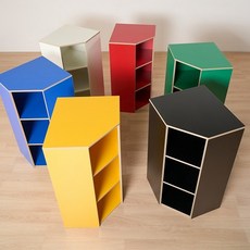 나산가구 나산 3단 코너장, 화이트