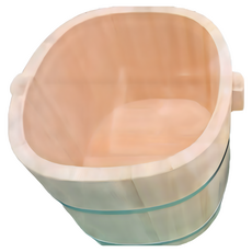 《檜木的店》台灣檜木泡腳桶/實木泡腳桶/未上漆/原木泡腳桶，天然檜木香氣，舒緩疲勞，促進血液循環, 原木色, 1個