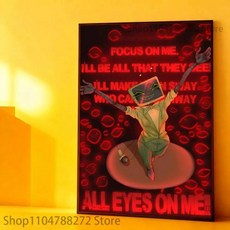 포스터 방수 벽 아트 데칼 자기 접착식 미적 장식 홈 리빙용, 14. z14