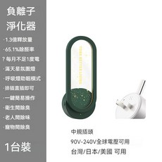 小型負離子空氣淨化器 廁所/衛生間除異味除臭除甲醛 星空氛圍燈 家用空氣清淨機 二手煙/寵物適用, 1個, 綠色-110V可用插頭-1台