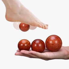 도매창고 나무 원목 괄사 마사지볼 지압 안마볼 라크로스볼 스트레칭 요가볼 필라테스볼, 1개, 4cm