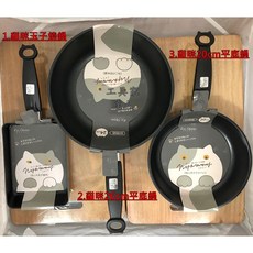 工具家達人 日本貝印 貓咪輕量平底鍋 玉子燒鍋 不沾鍋 IH爐/瓦斯爐適用, 1個