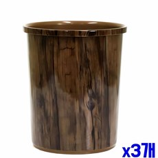 오픈형 원목 휴지통 10L 3개입 목재 쓰레기통 나무 수납 함 자연 친 적 인테리어 실용, 본상품