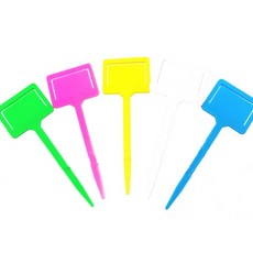 칼라 식물 이름표 가드닝용품 꽃팻말 나무푯말 화분 원예 네임택, 하양