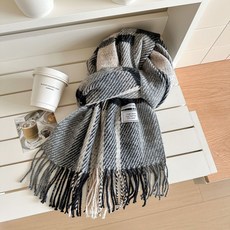 復古格子圍巾 加厚保暖披肩 百搭圍脖