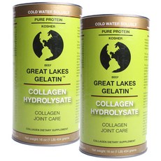 GREAT LAKES GELATIN 水解膠原蛋白粉, 2罐, 454g