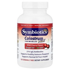 Symbiotics Colony Plus® 츄어블 야생 체리 츄어블정, 1개, 1개, 120정