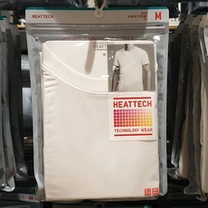 유니클로 히트텍 크루넥 티셔츠 반팔 남성반팔 화이트 블랙