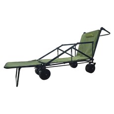 多功能露營推車 可折疊躺椅, 優雅綠, 1個
