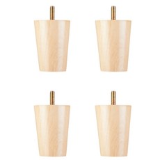 숲인더시티 원목 가구다리 나무 타이블다리, 4개, 10cm