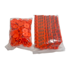 국내배송 염소 소 가축 귀 태그 100개 세트 번호표 인식표 동물 식별 축산용품 귀태그, 1세트