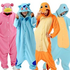 臺灣發貨- 萬聖節 Kigurumi Cosplay 服裝睡衣成人女士睡衣派對錶演服裝情侶睡衣皮卡丘口袋妖怪角色扮演