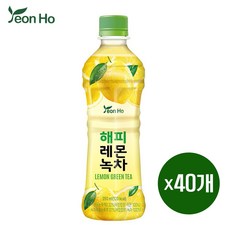 연호음료 해피 레몬녹차, 350ml, 40개