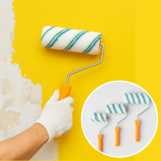 페인트 롤러 브러쉬 헤드 4인치 3x10cm 10개 리필형