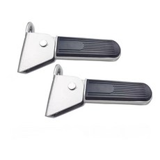 加長加厚機車腳踏板 機車踏板改裝配件 防滑耐磨 腳踏板, B款銀色+長款角鐵, 長款角鐵, B款銀色