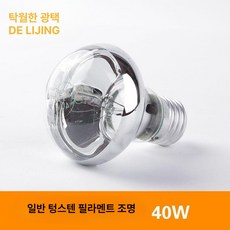 난방기 필라멘트 화장실 전구 조명 룸마스터 램프 방폭 방수, 100-300W, 욕조 중간 소형 1개입 40W화이트, 기본 색상