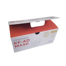 런던브릭스 국산MB부직포 일회용3겹 3중비말차단 KF-AD마스크, 백색, 1개, 50개입