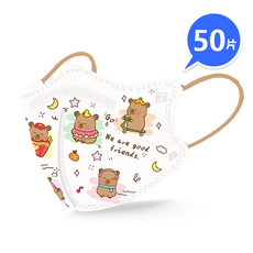 兒童專用口罩 韓版蝶型 KN95高端防護 過濾98% 獨立包裝 4D立體口罩 4-13歲可愛小孩大童口罩, 1套, 【兒童蝶型】日常卡皮 獨立包裝, 50個裝