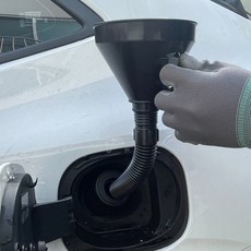 엔진오일깔때기 원통형 자바라 주유 급유 깔대기 급유깔대기, 단품