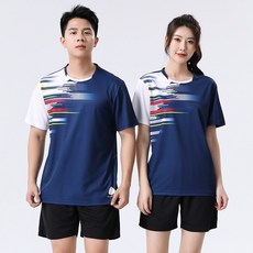 남녀공용 배드민턴 운동복세트 여름 반팔 티셔츠 반바지 통기성 트레이닝 스포츠웨어