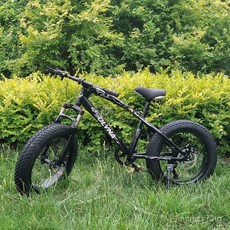 超寬沙灘雪地車胖人大輪胎越野山地自行車，男女式學生變速寬胎自行車，雪地越野兩用, 碳鋼-黑色,24寸-24速【160-180】, 1個