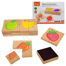 두돌아기 장난감 퍼즐 만2세교구 원목자석퍼즐 과일 영아퍼즐 원목도형퍼즐, 1개