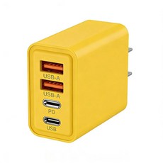 手機充電器 2PD+2USB 多連接埠快速充電器 多USB接口 旅行便攜 廣泛相容, 多口充電頭1, 1個, 1吋