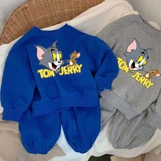 兒童套裝 秋冬上新兒童男童套裝2025新款小童春秋款衛衣寶寶衣服長袖卡通印花兩件套