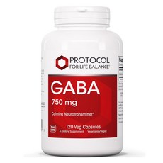 Protocol For Life Balance GABA 750毫克 素食膠囊, 120錠, 1個