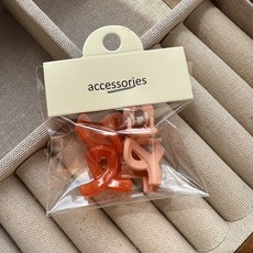 【MDMS】彩色迷你磨砂交叉抓夾四個裝 甜美可愛瀏海髮飾 盤髮邊夾