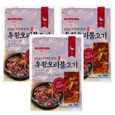 양념 오리주물럭 국내산 오리 불고기, 500g, 3개