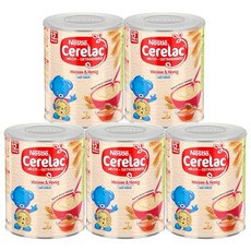 Nestle 네슬레 세레락 6개월 이상 유아용 밀 & 꿀 시리얼 400g, 5개