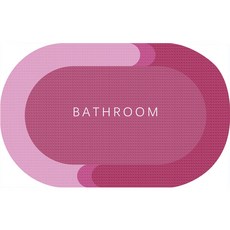 DFMEI 浴室吸水地墊, 1個, 红色椭圆