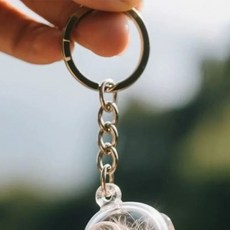 寵物毛髮收納鑰匙圈 狗造型, 1個, 單獨鎖扣 1條