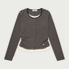 [행텐]여성 웨일 스트라이프 가디건 레이어드 티셔츠_100(10540-131-813-45)